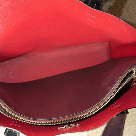 Coach Black Leather Mollie Tote- fair condition ~ As Is💕 - Picture 8 of 12